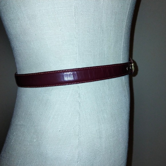 Christian Dior Vintage Oxblood Aniline Cowhide Leather Belt  Small main image 4